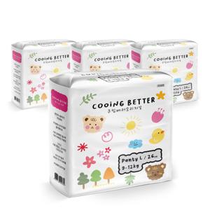 쿠잉 베러 Original 팬티 기저귀 대형(L) 26매x 4팩