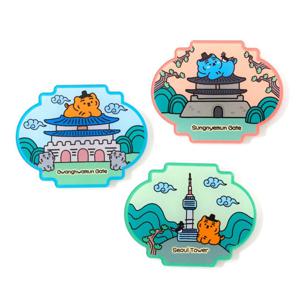 뚱랑투어 랜드마크 아크릴 마그넷 3종
