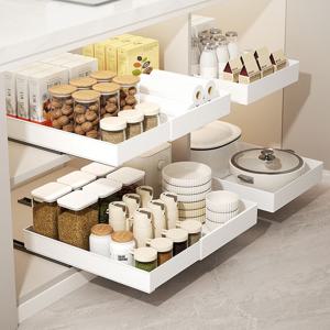 5size로 딱맞게 사용하는! 오틀리 부드러운 슬라이딩 주방 하부장 선반