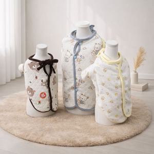 3+1 오가닉 강아지옷 목조절 반팔 조끼 핸드메이드