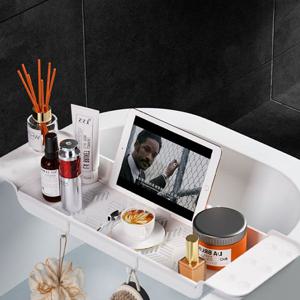 길이조절 욕조 트레이 거치대 물고임 방지 반신욕 테이블 받침대 욕실정리 선반