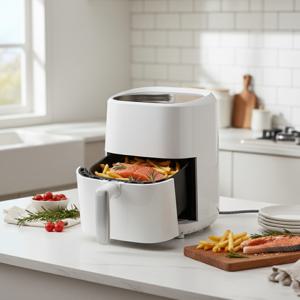 3.5L 터치식 디지털 흑백 에어프라이어 바스켓형