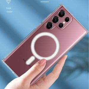 적용 갤럭시 S26 울트라 플러스 케이스 투명 에어쿠션 맥세이프