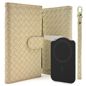 갤럭시 S26 울트라 폴리오 지퍼형 카드수납 가죽 다이어리 + 맥세이프 호환 플레이트 세트