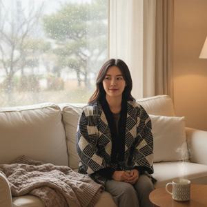 한텐A 커플잠옷 일본 홈웨어 실내 방한복