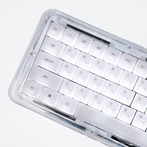 말랑 화이트 푸딩 젤리 한글 실리콘 포인트 캐릭터 체리 반투명 투명키캡