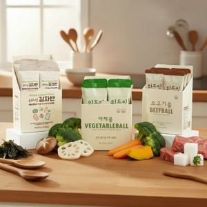 동결건조 유기농 야채볼 12개입+한우 소고기볼 12개입+구운 김자반 12개입