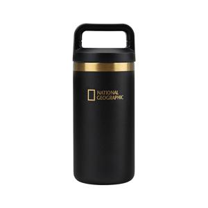 내셔널지오그래픽 비아슬림 핸들스텐 텀블러350ml(시그니처블랙)