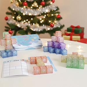 미니 둥근 자석 블럭 교구 유아 네모 휴대용 틴케이스 2.5cm