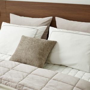 모던 벨루어 컴포터 필로우커버(베개커버) 그레이&화이트 양면