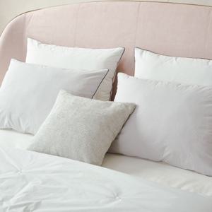 프리미엄 엣지 라인 컴포터 필로우커버(베개커버) 그레이&화이트 양면