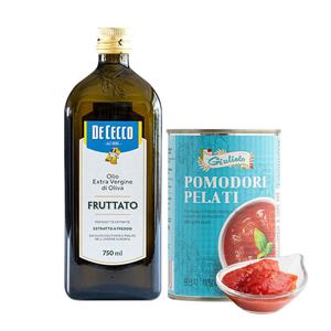 플루타토 엑스트라버진 올리브오일 750ml+토마토홀 400g