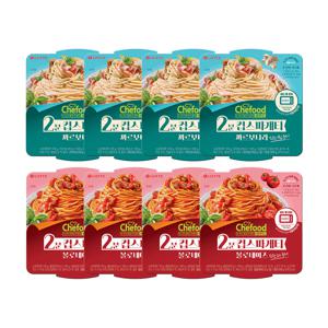 쉐푸드 스파게티 볼로네이즈220G x4개+스파게티 까르보나라220Gx4개