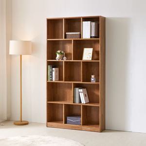 그루비 서재 거실 원목 틈새 높은 북카페 오픈형 5단 책장 1000