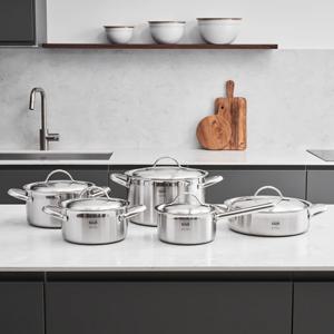 모든 열원 사용 가능! GGS 스텐 304 엘리트 통3중 IH 스텐냄비 5종세트