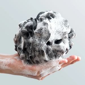 블랙 그라디언트 부드러운 저자극 대왕 샤워볼 거품 샤워타올