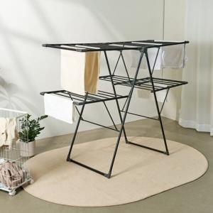 New 튼튼한 빨래건조대 블랙_더블 (ETM555)