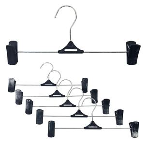 블랙 집게 바지걸이 5p 치마걸이 옷정리 행거 수납
