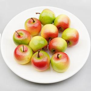 미니 사과 모형 투톤 3.5cm 10개 모조 과일모형