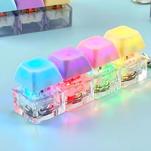 LED 4구 9구 마카롱 키캡 키링 파스텔 딸깍이 클리커 새학기선물 키홀더