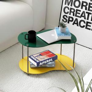 미드센츄리 거실테이블 2단 좌식테이블 스틸+스틸