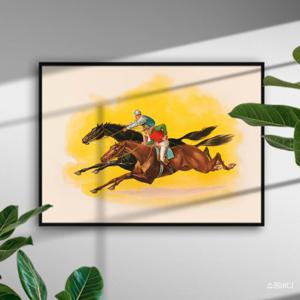 말 그림 말 액자 사업 번창 재물 번영 성공 금전운 집들이 개업선물 풍수 인테리어 포스터