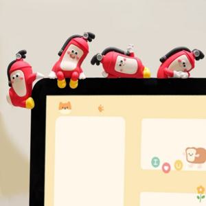 모니터 피규어 4종세트 귀여운 인테리어소품