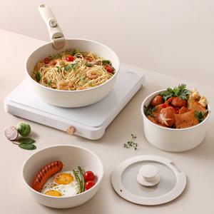 무디타 IH 탈부착핸들 쿡웨어 5P 세트 (볶음팬26+프라이팬20+냄비18+뚜껑+멀티핸들)