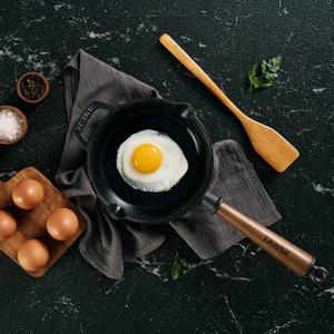 온기 더 블랙 무쇠 주물 인덕션 프라이팬 18cm