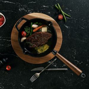 온기 더 블랙 무쇠 주물 인덕션 프라이팬 22cm