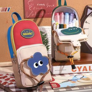 입체캐릭터 백팩 세로 대용량 다용도 멀티 필통 가방처럼 귀여운 파우치 (3colors)