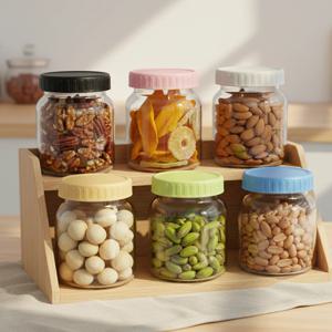 헥사 에코링 플라스틱 뚜껑 70mm 밀폐 유리병 원형 YS375 6P 과일청 소분 공병