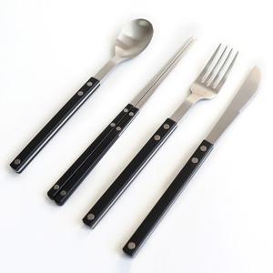 BSF 쌍띠에 골드/실버 커트러리 숟가락 젓가락 한식 디너 4종세트 (10colors)