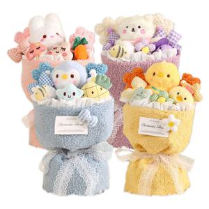 애니멀 인형 꽃다발 종이가방 조화 졸업식 입학식 선물 세트