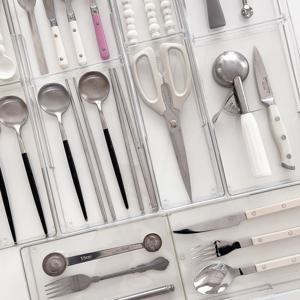 커스텀 투명 칸막이 수저 정리함 싱크대서랍 수저 정리 트레이