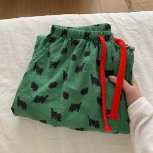 파파야 그린캣 순면 피치기모 잠옷 바지 1color