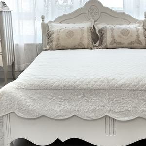 로즈 퀼팅 스프레드 세트-퀸사이즈