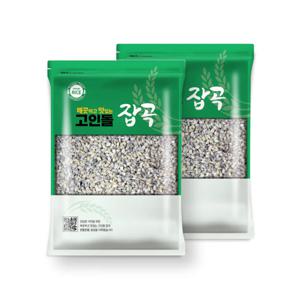 국내산 흑보리 검정보리쌀 2kg (1kg 2개)