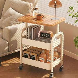 2단 3단 이동식 사이드테이블 트롤리 수납선반 카트 미니책상 간이식탁
