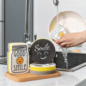 스마일 스펀지 수세미 4P SET