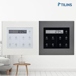 틸인스 대기전력차단 2구 조명 4구 LCD 터치 전자식 스위치