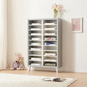 주방용 그릇 접시 칸칸 구분 오픈형 9단 수납장 양주 부엌 장식장 높은