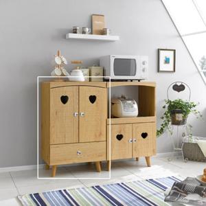 귀여운 하트 양문도어 주방 수납장 정수기다이 원룸 홈카페 추천 가구 예쁜