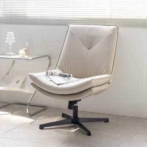 [리퍼] 마로 체어 회전 철제 가죽 인테리어 디자인 1인 라운지 수유 안락 의자