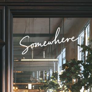 Somewhere 미니멀 손글씨 영문 스티커