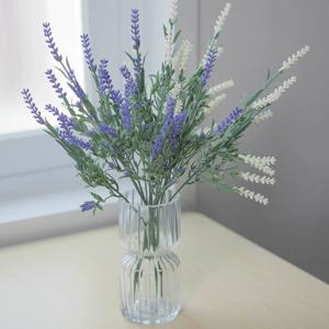 실크플라워 라벤더조화 7줄기 조화 꽃 부쉬