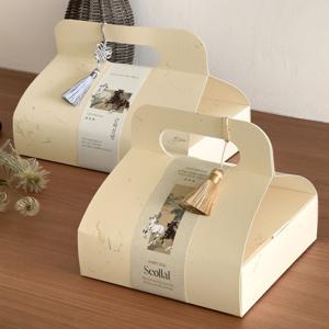 추석 선물 포장상자 명절 화과자 12구 답례품 솔리드 핸들박스 10매