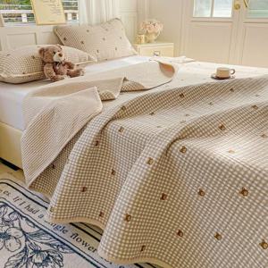 소프트 워싱 퀼팅 스프레드 4size 3colors