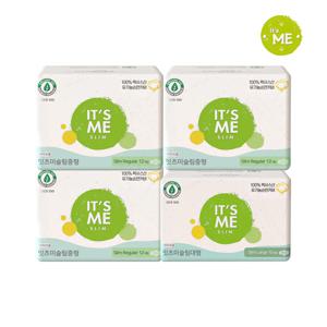 잇츠미 NEW 슬림 유기농 순면커버 생리대 중형 12P x3개+대형 10P x1개