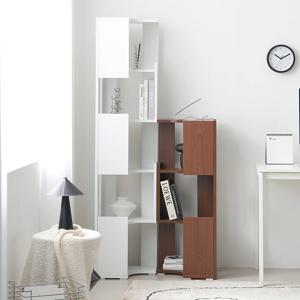 로그 3단 코너 책장 5단 선반 슬림 모서리 틈새 수납장